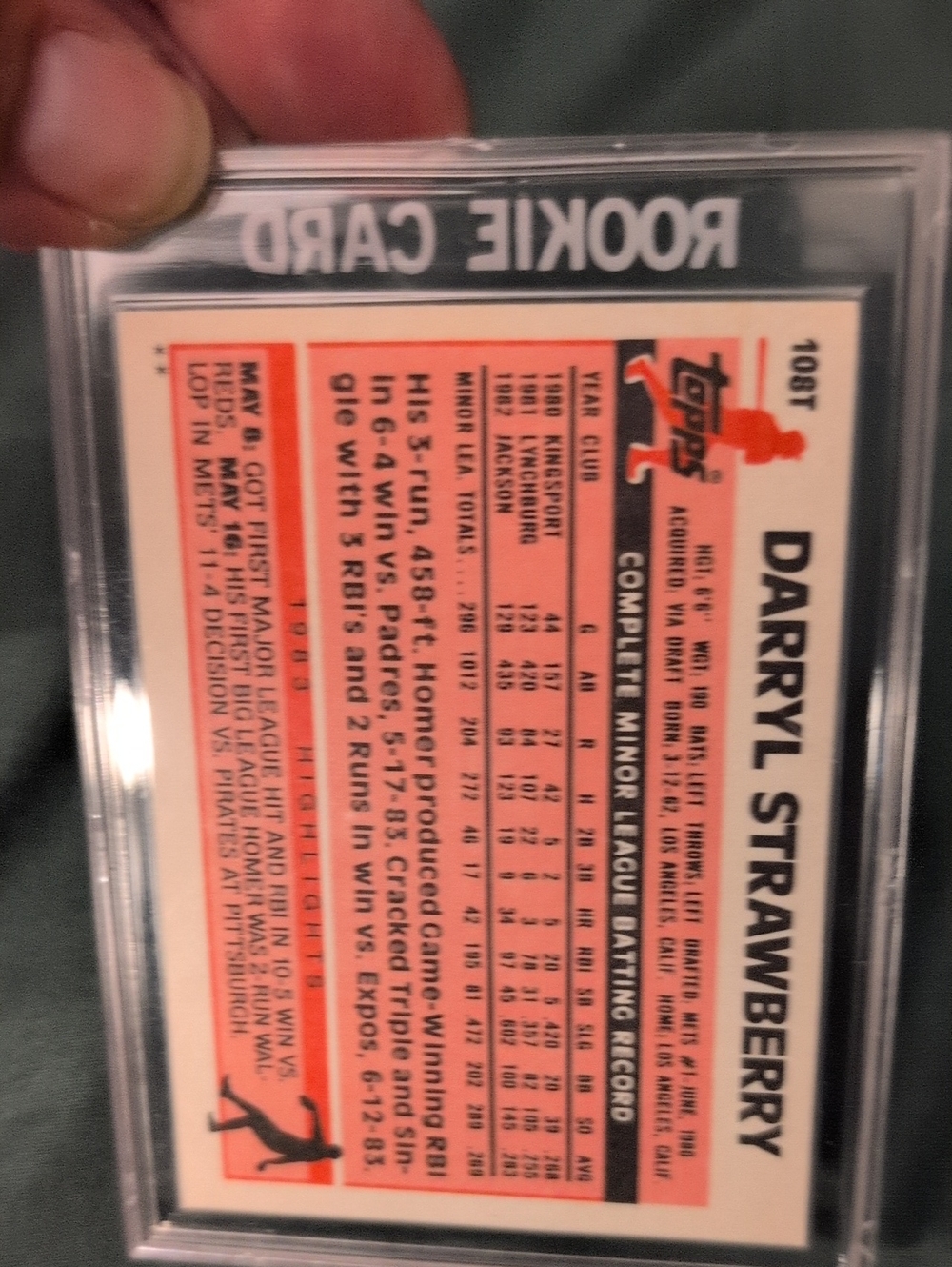 Darryl Strawberry Rookie Card - Picture 2 of 7